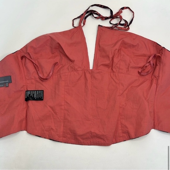 🩷 Anthropologie Ruched Toile Floral Print Halter Top 🩷 - Picture 10 of 12